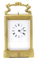 Lot 643 - Breguet brass carriage clock.