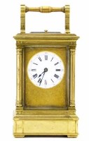 Lot 647 - Richard & Cie brass sonnerie carriage clock and