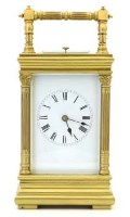 Lot 648 - Anglaise cased repeating carriage clock and key.