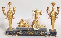 Lot 653 - French gilt ormolu garniture.