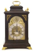 Lot 666 - Twin fusee and verge ebonised bracket clock
