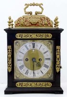 Lot 669 - Ebonised bracket clock.