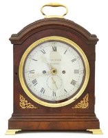 Lot 672 - T. Hunter London bracket clock.