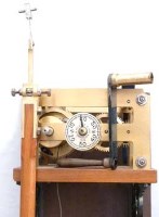 Lot 676 - Turret clock, weight and handle.