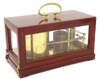 Lot 684 - Cased clockwork barograph