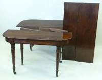 Lot 689 - Mahogany fold-over supper table, early 19th century