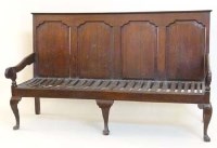 Lot 710 - 18th century oak settle
