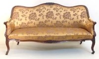 Lot 719 - Mid Victorian rosewood show framed Louis XV style settee