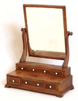 Lot 724 - Mahogany toilet mirror, early 19th century