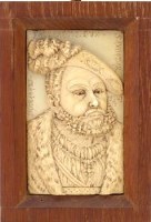 Lot 2 - Ivory portrait of elector of Saxony.