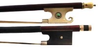 Lot 51 - Carved ivory bow and French bausch bow