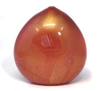 Lot 56 - Barovier and Toso red and gold glass vase.