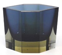 Lot 83 - Scandanavian hexagonal glass vase.