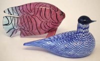 Lot 87 - Two Nuutajarvi glass animals