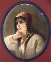 Lot 148 - KPM oval porcelain panel