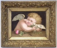 Lot 151 - Plaque by Derby artist Rouse Senior.