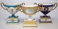 Lot 155 - Three Minton twin handled bowls.