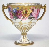 Lot 160 - Crown Derby vase signed Gregory.