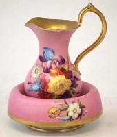 Lot 195 - Herculaneum Liverpool miniature jug and bowl