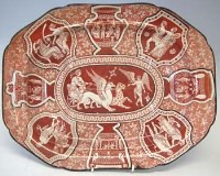 Lot 196 - Greek pattern meat or turkey plate   printed in