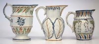 Lot 209 - Three prattware jugs circa 1800   two moulded