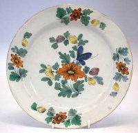 Lot 238 - Delft charger circa 1750   painted with