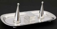 Lot 242 - Scottish silver snuffers tray.
