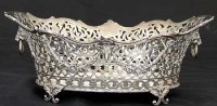Lot 250 - Silver pierced basket.