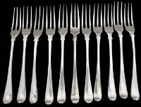 Lot 252 - Eleven 18th century forks