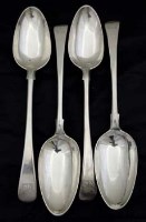 Lot 253 - Four Georgian table spoons