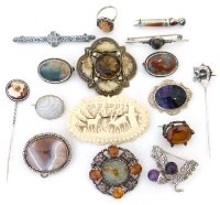 Lot 275 - Austrian St Anton am Arlberg stag brooch and a