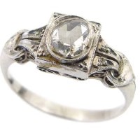 Lot 283 - Platinum and rose diamond ring