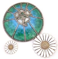 Lot 300 - Scottish silver and enamel art nouveau brooch and