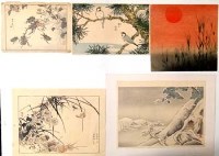 Lot 354 - Collection of 32 woodblock prints by Bairei and