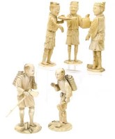 Lot 394 - Five Japanese okimonos