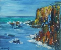 Lot 464 - J.L. Isherwood, Land's End, oil.