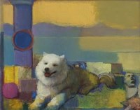 Lot 473 - Bohuslav Barlow, A Moment's Pause, oil on board.