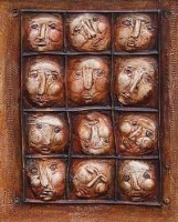 Lot 498 - Jiri Borsky, The Prisoners, polychromed plaster.