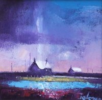 Lot 501 - Jolomo, 20th century, Soft Summer Rain, Benbecula, oil.
