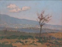 Lot 520 - G. Lomi, Campagna Pisana, oil.