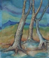 Lot 532 - Tadeusz Was, Landscape, oil.
