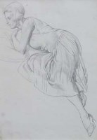 Lot 553 - Randolph Schwabe, Reclining figure, pencil.
