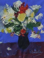 Lot 578 - Muriel Pemberton, Floral still life, mixed media.