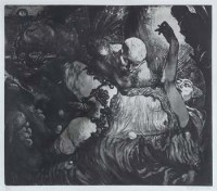 Lot 606 - Fritz Aigner, Reclining lady, signed etching.