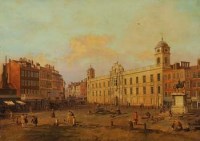 Lot 619 - After Canaletto, Northumberland House, London, oil.
