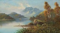 Lot 626 - Frank Hider, Lake in the mountains, oil.