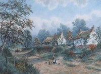 Lot 630 - Albert Dunington, Old Alderley, Cheshire, watercolour.