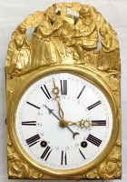 Lot 668 - Comtoise wall clock.