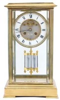 Lot 671 - Four glass date clock.