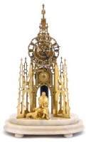 Lot 673 - Scott memorial skeleton clock.